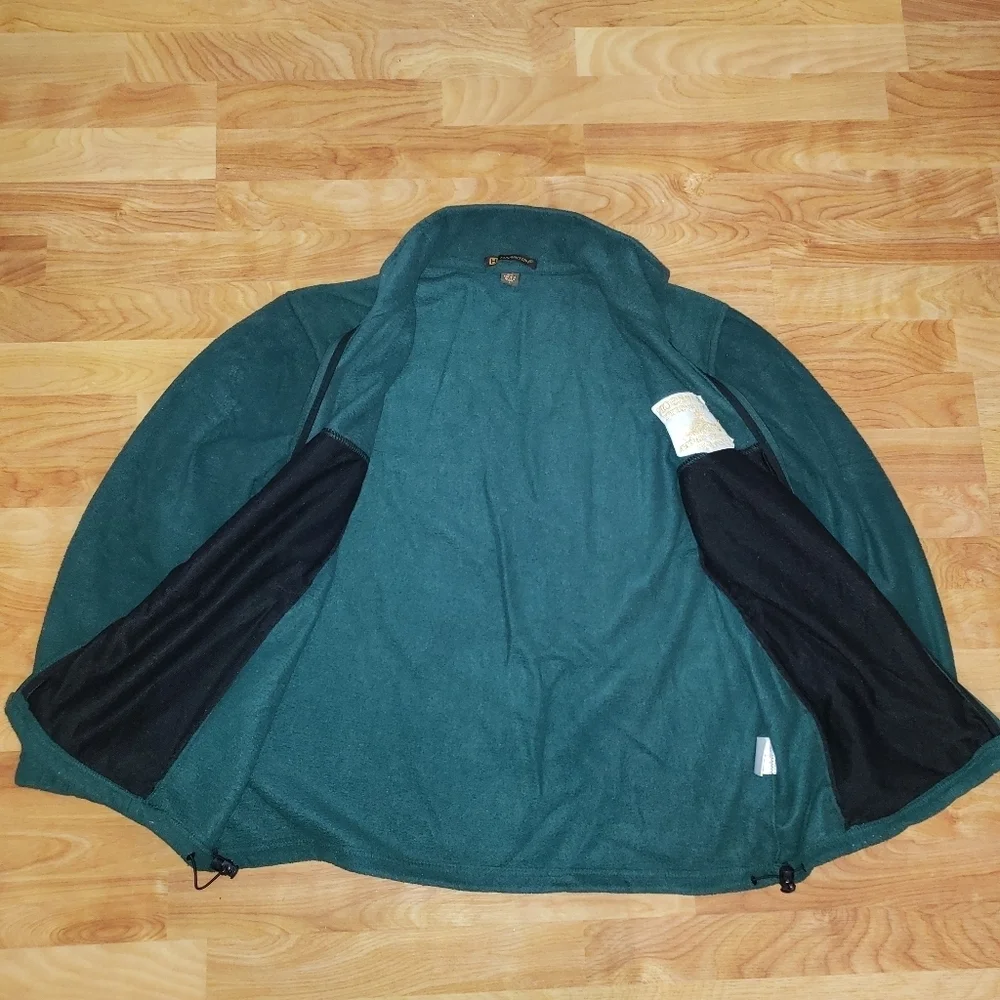 Green Clarkson University Full Zip Fleece Jacket Student Center Staff Men's Sz L